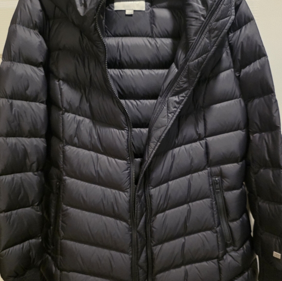 Soia & Kyo Black Hooded Down Puffer Coat Size XL - Picture 6 of 7